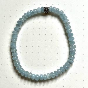 Aquamarine bead bracelet